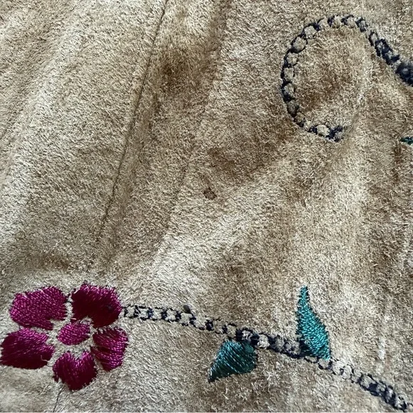 wrangler suede embroidered floral corset tank top - Picture 5 of 11